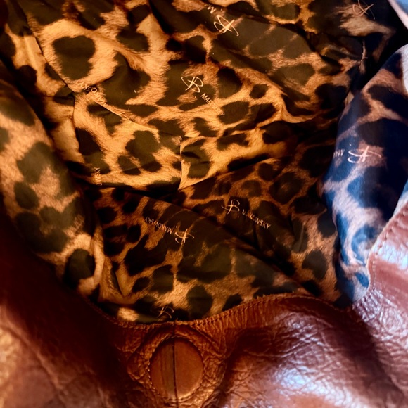 B. Makowsky Brown Leather Handbag - Picture 13 of 14